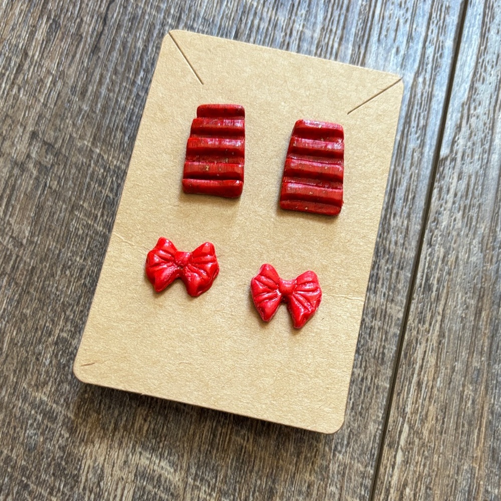 Handcrafted Polymer Clay Pierced Studs